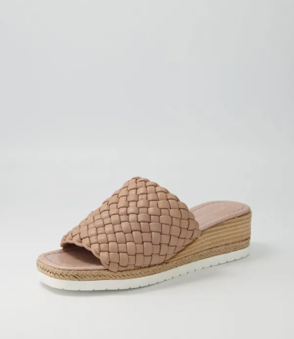 Women DJANGO & JULIETTE Idalis Cappuccino Leather Espadrilles