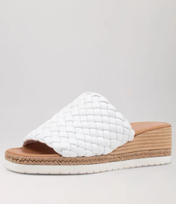 Women DJANGO & JULIETTE Idalis White Leather Espadrilles