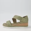 Women DJANGO & JULIETTE Ide Khaki Weave Leather Espadrilles