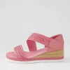 Women DJANGO & JULIETTE Ide Pretty Pink Weave Leather Espadrilles