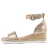 Women DJANGO & JULIETTE Idola Platino Scratch Leather Sandals