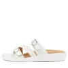 Women ZIERA Ieanny W White Multi Leather Weave Slides