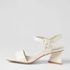 Women DJANGO & JULIETTE Incha Ivory Patent Leather Sandals
