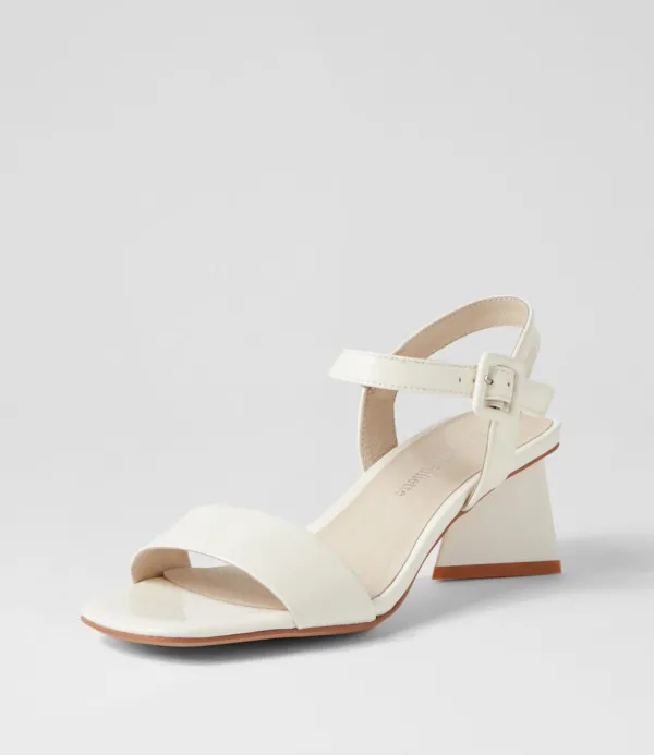 Women DJANGO & JULIETTE Incha Ivory Patent Leather Sandals