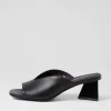 Women DJANGO & JULIETTE Inkley Black Leather Sandals