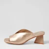 Women DJANGO & JULIETTE Inkley Champagne Leather Sandals