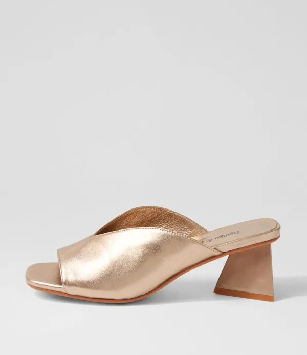 Women DJANGO & JULIETTE Inkley Champagne Leather Sandals