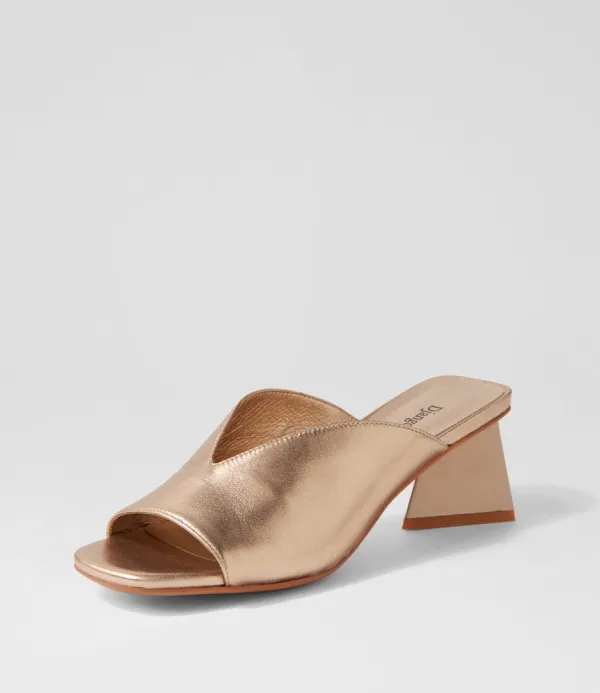 Women DJANGO & JULIETTE Inkley Champagne Leather Sandals