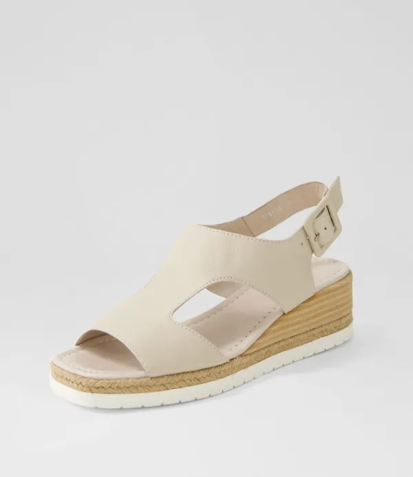 Women DJANGO & JULIETTE Ippa Almond Leather Espadrilles
