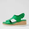 Women DJANGO & JULIETTE Ippa Bright Emerald Leather Sandals