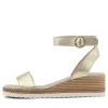Women DJANGO & JULIETTE Irish Pale Gold Leather Sandals