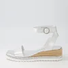 Women DJANGO & JULIETTE Irish Silver Scratch Leather Espadrilles