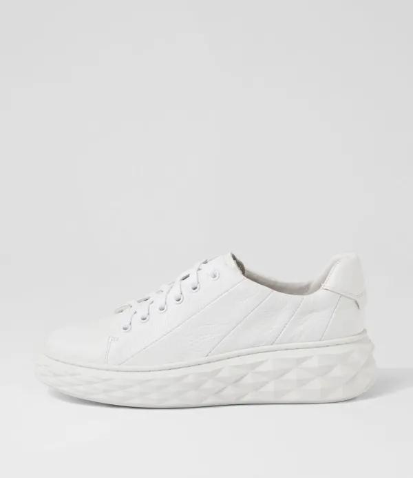 Women TOP END Irsia White Leather Sneakers
