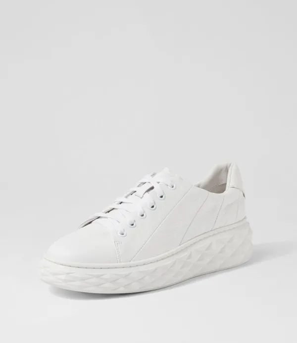 Women TOP END Irsia White Leather Sneakers