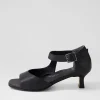 Women ZIERA Irunn Xw Black Leather Sandals