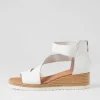 Women DJANGO & JULIETTE Ismet White Leather Espadrilles