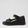 Women ZIERA Isolde W Black Leather Sandals