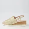 Women DJANGO & JULIETTE Issah Old Gold Weave Leather Espadrilles