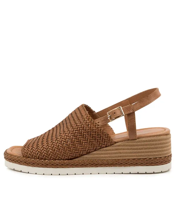 Women DJANGO & JULIETTE Issah Tan Weave-Leather