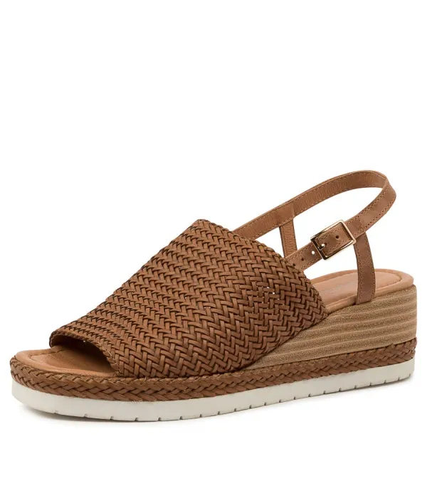 Women DJANGO & JULIETTE Issah Tan Weave-Leather