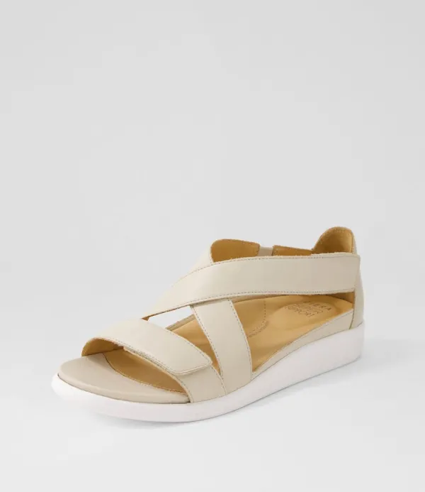 Women ZIERA Issy W Almond Leather Sandals