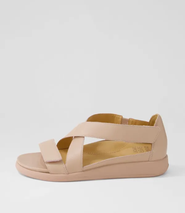 Women ZIERA Issy W Blush Leather Sandals