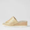 Women DJANGO & JULIETTE Izze Old Gold Weave Sandals