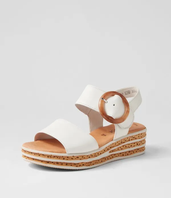 Women GABOR Jale Latte Leather Sandals