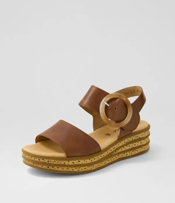Women GABOR Jale Peanut Leather Sandals