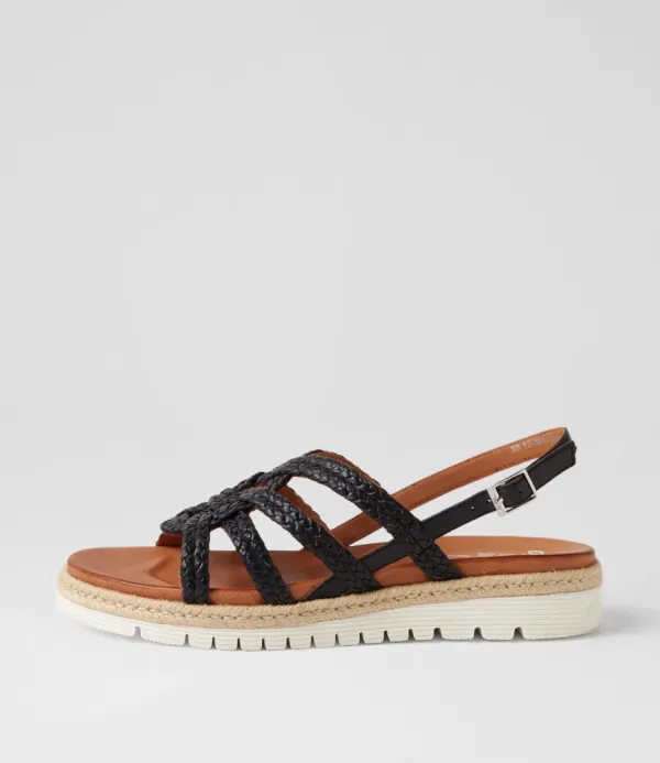Women ARA Jamaika 3 Schwarz Leather Sandals