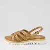 Women ARA Jamaika 3 Whiskey Leather Sandals