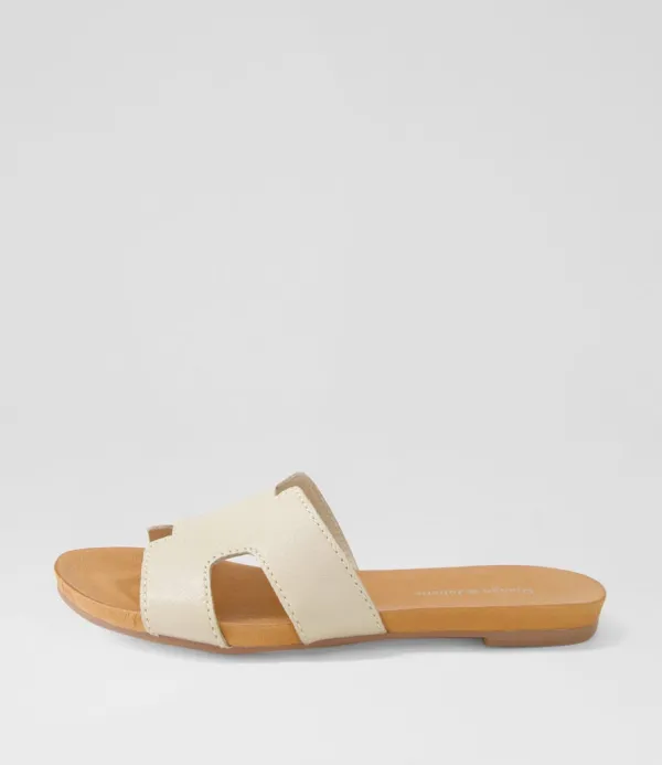 Women DJANGO & JULIETTE Jamel Almond Leather Slides