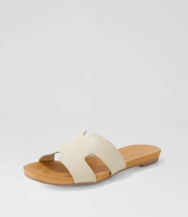 Women DJANGO & JULIETTE Jamel Almond Leather Slides