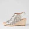 Women DIANA FERRARI Jamm Silver Wash Leather Sandals