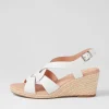 Women DIANA FERRARI Jansome White Leather Sandals