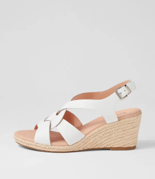Women DIANA FERRARI Jansome White Leather Sandals