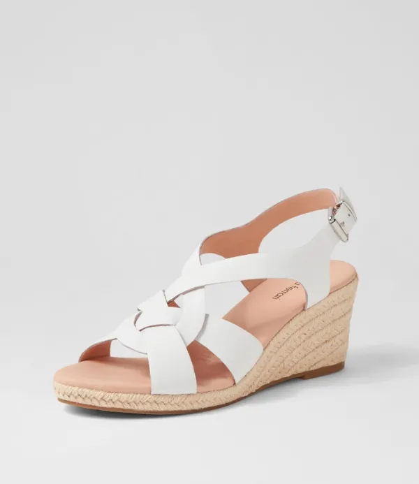 Women DIANA FERRARI Jansome White Leather Sandals