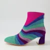 Women DJANGO & JULIETTE Jatalie Purple Multi Ankle Boots