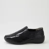 Women ZIERA Java Xf Black Patent Leather Flat Shoes