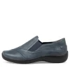 Women ZIERA Java Xf Navy Leather Slip Ons