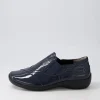 Women ZIERA Java Xf Navy Patent Leather Flat Shoes