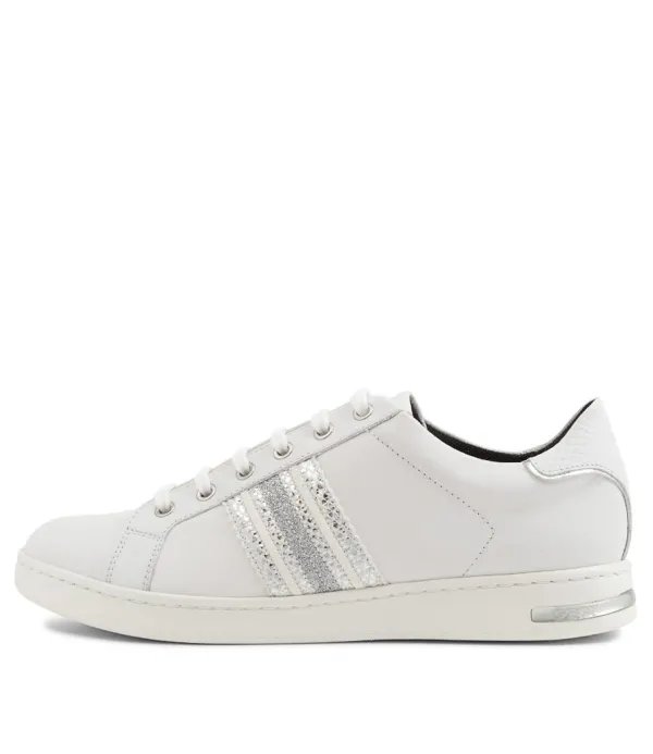 Women GEOX Jaysen White Leather Sneakers