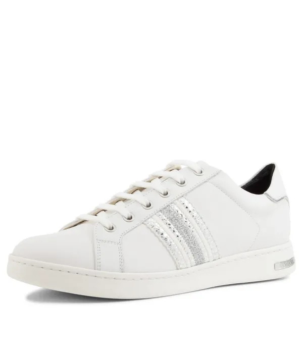 Women GEOX Jaysen White Leather Sneakers