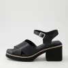 Women DJANGO & JULIETTE Jemi Black Leather Sandals