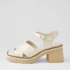 Women DJANGO & JULIETTE Jemi Vanilla Box Leather Sandals
