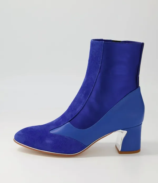 Women DJANGO & JULIETTE Jepps Blue Multi Ankle Boots