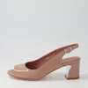 Women DJANGO & JULIETTE Jianas Dark Cafe Patent Leather Sandals
