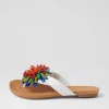 Women DJANGO & JULIETTE Jillee White Bright Leather Thongs
