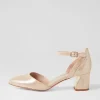 Women DJANGO & JULIETTE Jillie Nude Shimmer Leather Heels