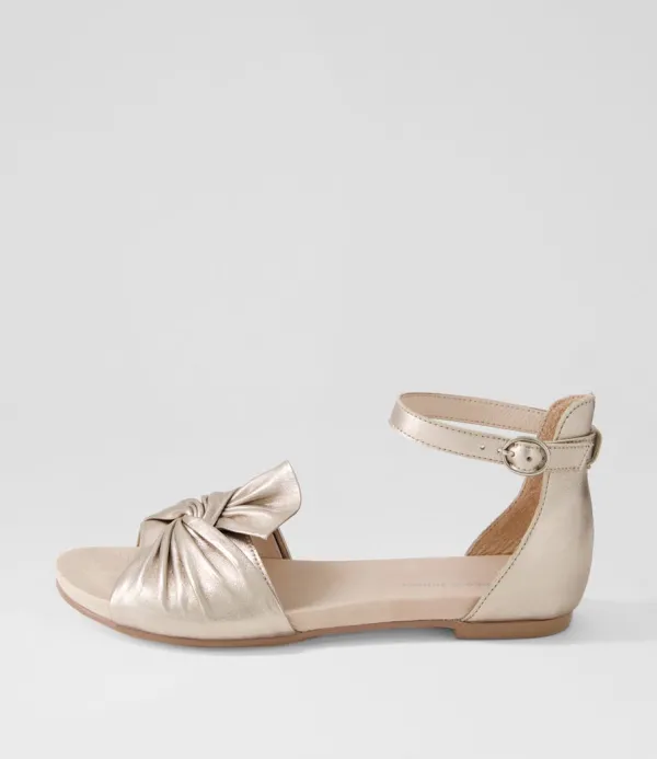 Women DJANGO & JULIETTE Jimeta Platino Leather Sandals